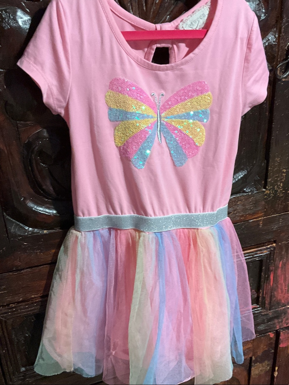 Pink Butterfly Tutu Dress - Pastel Rainbow Skirt '